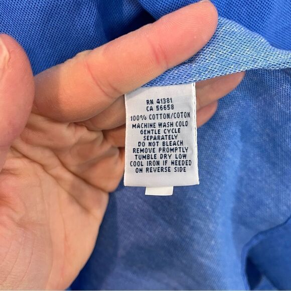Polo Ralph Lauren Men's Crispy Cotton Solid Blue Shirt Cotton L - Picture 6 of 8